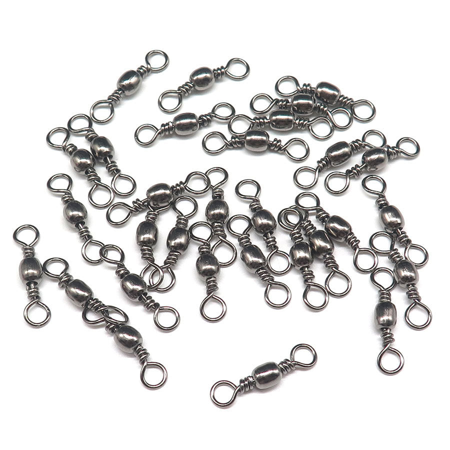 12 Pack Saltwater Fishing Extreme Stainless Steel Barrel Swivels #16-#2 | 15-102 lbs